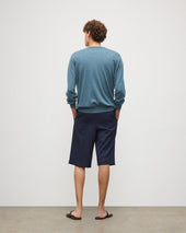 Fin Blue Superfine Cashmere Jumper