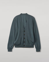 Forsyth Blue Superfine Cashmere Cardigan