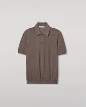 Fin Brown Superfine Cashmere Polo Shirt