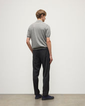 Fin Grey Superfine Cashmere Polo Shirt