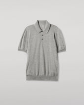 Fin Grey Superfine Cashmere Polo Shirt
