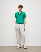 Fin Bright Green Superfine Cashmere Polo Shirt