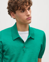 Fin Bright Green Superfine Cashmere Polo Shirt