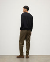Fin Black V Neck Superfine Cashmere Jumper