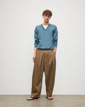 Fin Blue V Neck Superfine Cashmere Jumper