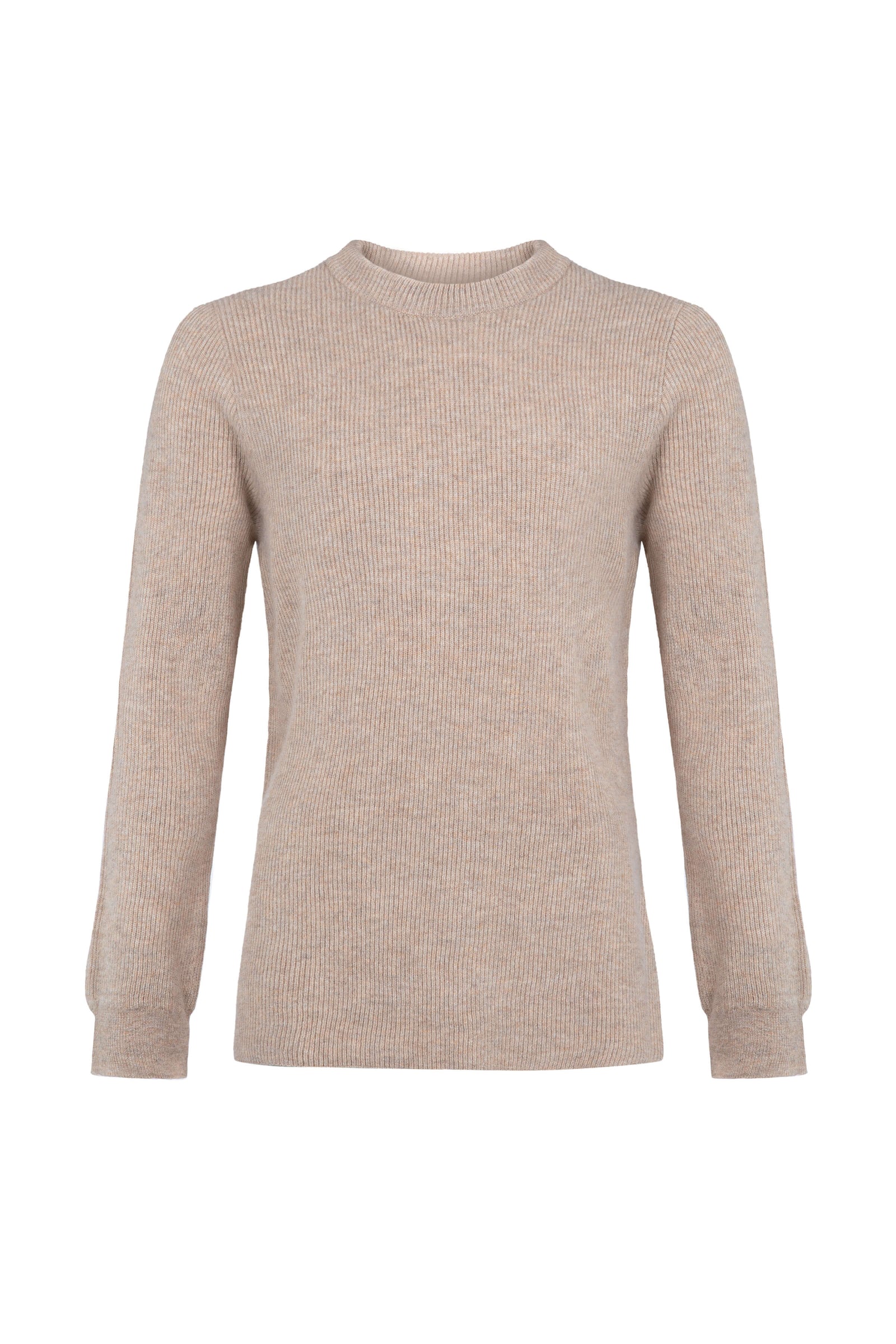 Ribbed Natural Cashmere Jumper