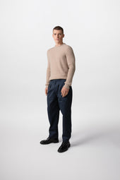 Ribbed Natural Cashmere Jumper