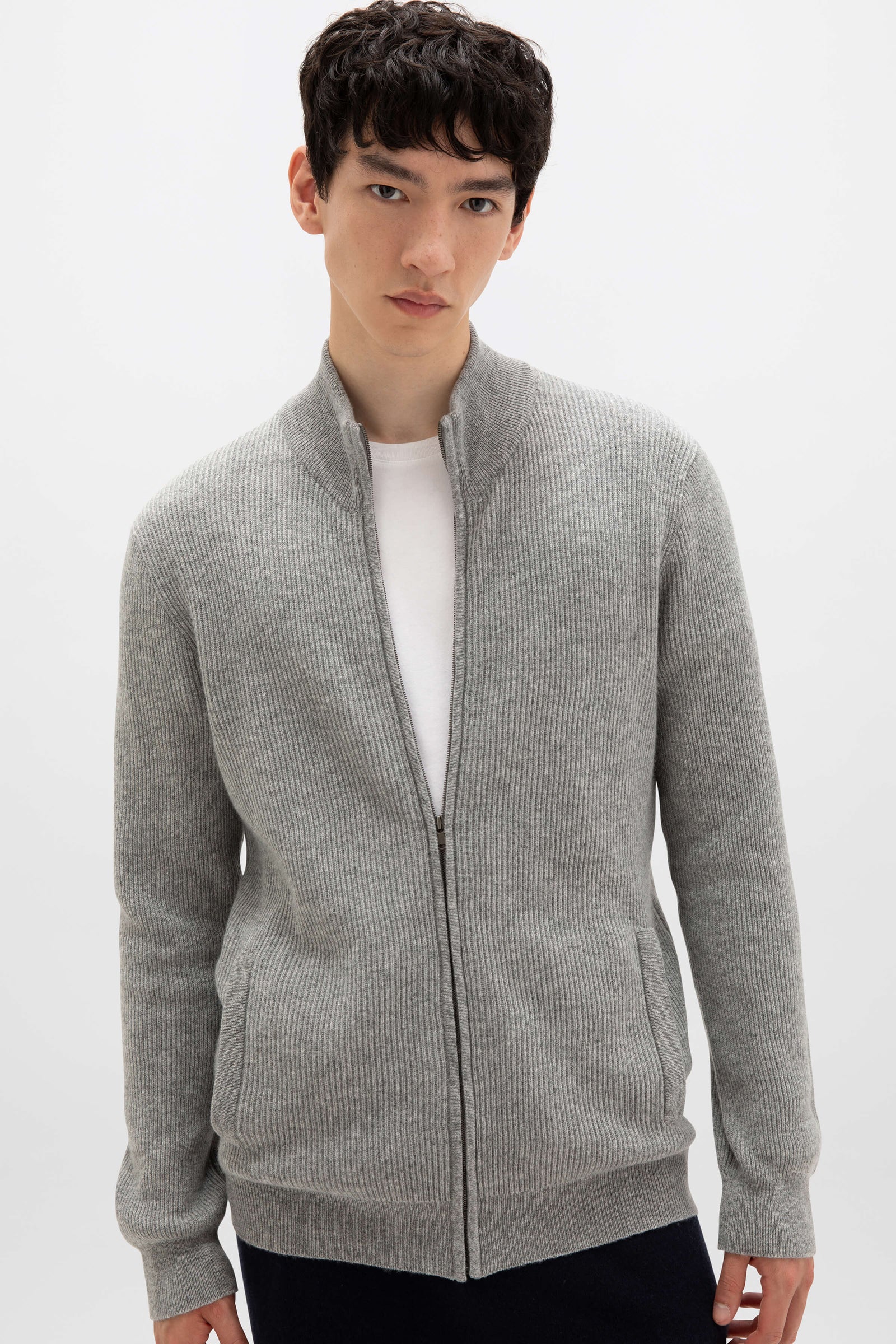 Ribbed Cashmere Cardigan