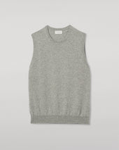 Lennox Grey Cashmere Sleeveless Tank