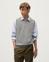 Lennox Grey Cashmere Sleeveless Tank