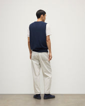 Lennox Navy Cashmere Sleeveless Tank