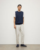 Lennox Navy Cashmere Sleeveless Tank