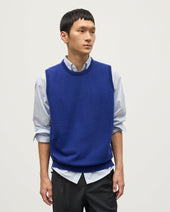 Lennox Blue Cashmere Sleeveless Tank