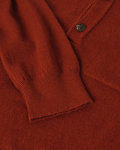 Cashmere Long Sleeve Dark Red Polo Shirt