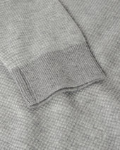 Waffle Stitch Light Grey Cashmere Jumper