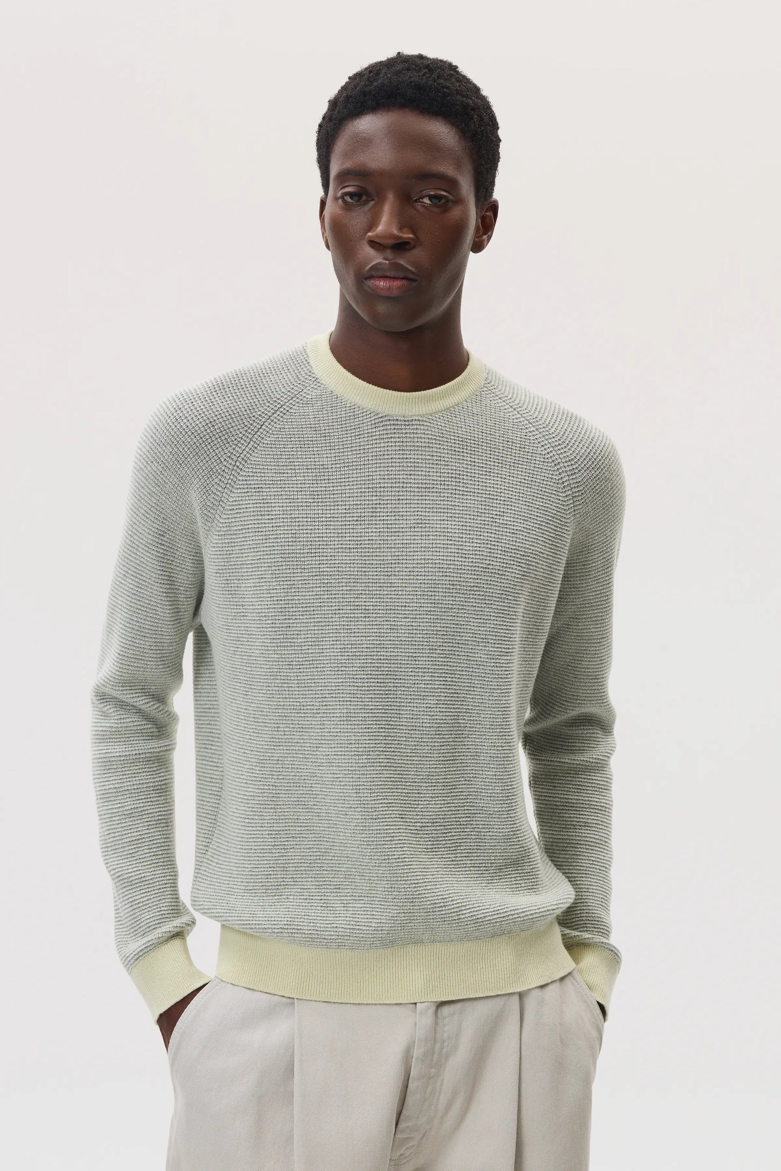 Featherlight Cashmere Waffle Stitch Light Jumper