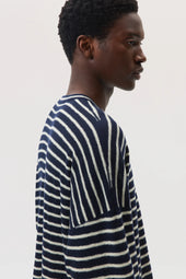 Cashmere Jersey Stripe Oversized T-Shirt