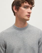 Rory Light Grey Classic Cashmere Crew Jumper
