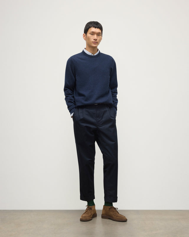 Rory Navy Classic Cashmere Crew Jumper