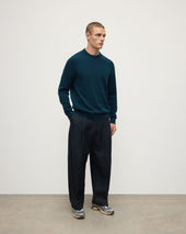 Rory Bottle Green Classic Cashmere Crew Jumper