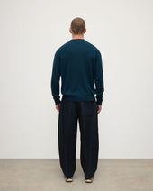 Rory Bottle Green Classic Cashmere Crew Jumper