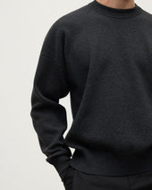 Relaxed Milano Stitch Charcoal Jumper