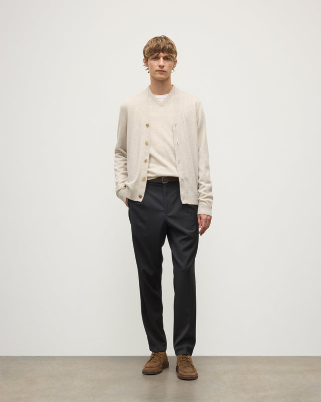 Rory Natural Classic Cashmere Cardigan