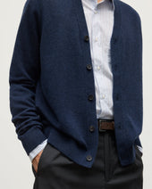 Rory Navy Classic Cashmere Cardigan