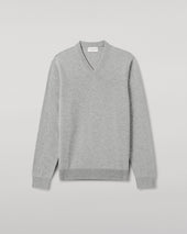 Rory Light Grey Classic Cashmere V-Neck Jumper