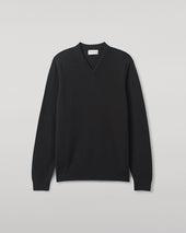 Classic Cashmere Dark Grey V Neck Jumper