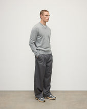 Rory Light Grey Classic Cashmere V-Neck Jumper