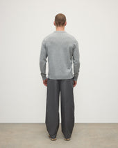 Rory Light Grey Classic Cashmere V-Neck Jumper