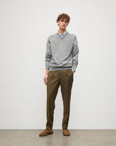 Rory Grey Classic Cashmere V-Neck Jumper