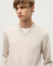 Rory Natural Classic Cashmere V-Neck Jumper
