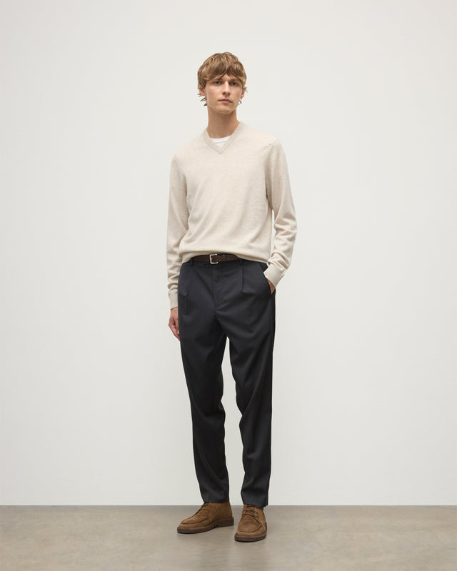 Rory Natural Classic Cashmere V-Neck Jumper