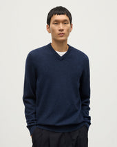 Rory Navy Classic Cashmere V-Neck Jumper