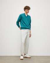 Rory Green Classic Cashmere V-Neck Jumper