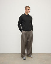 Classic Cashmere Dark Grey V Neck Jumper