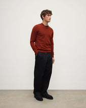 Rory Dark Red Classic Cashmere V-Neck Jumper