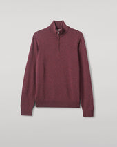 Classic Cashmere Purple Zip Neck Jumper