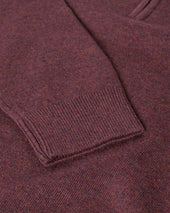 Classic Cashmere Purple Zip Neck Jumper