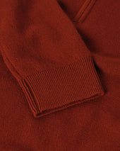 Classic Cashmere Dark Red Zip Neck Jumper