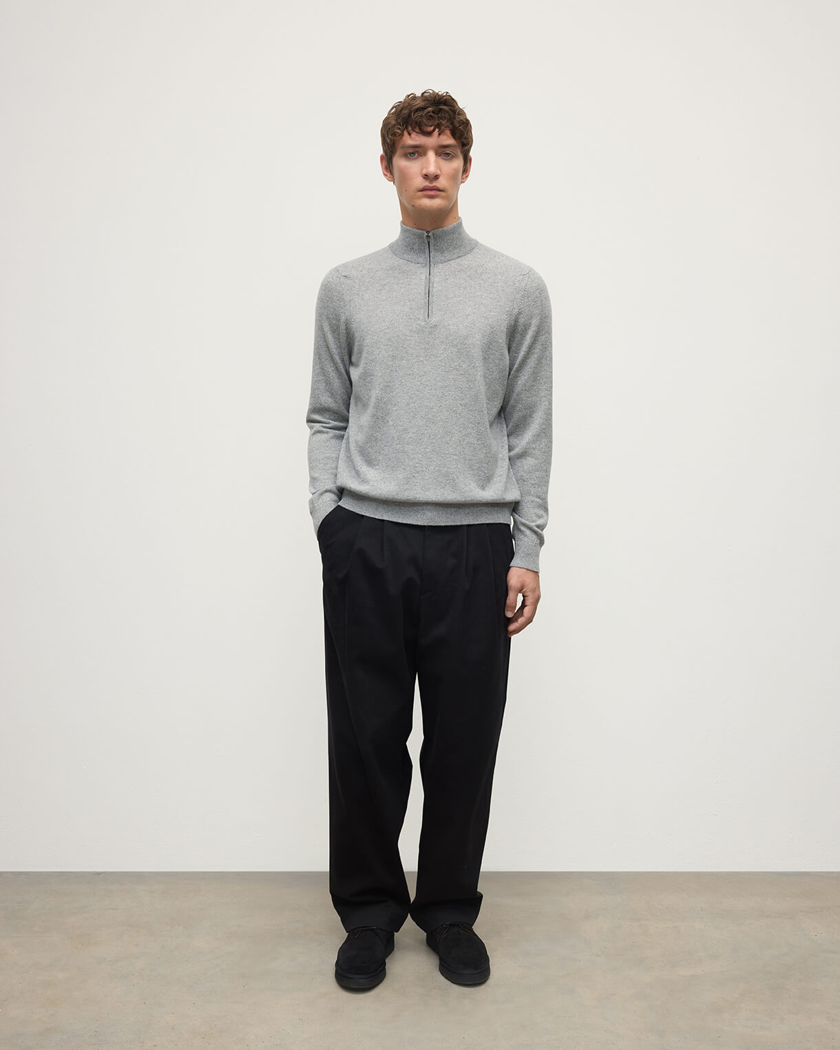 Classic Cashmere Zip Neck Jumper