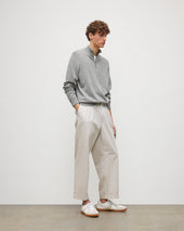 Rory Grey Classic Cashmere Zip Neck Jumper