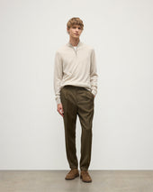 Rory Natural Classic Cashmere Zip Neck Jumper