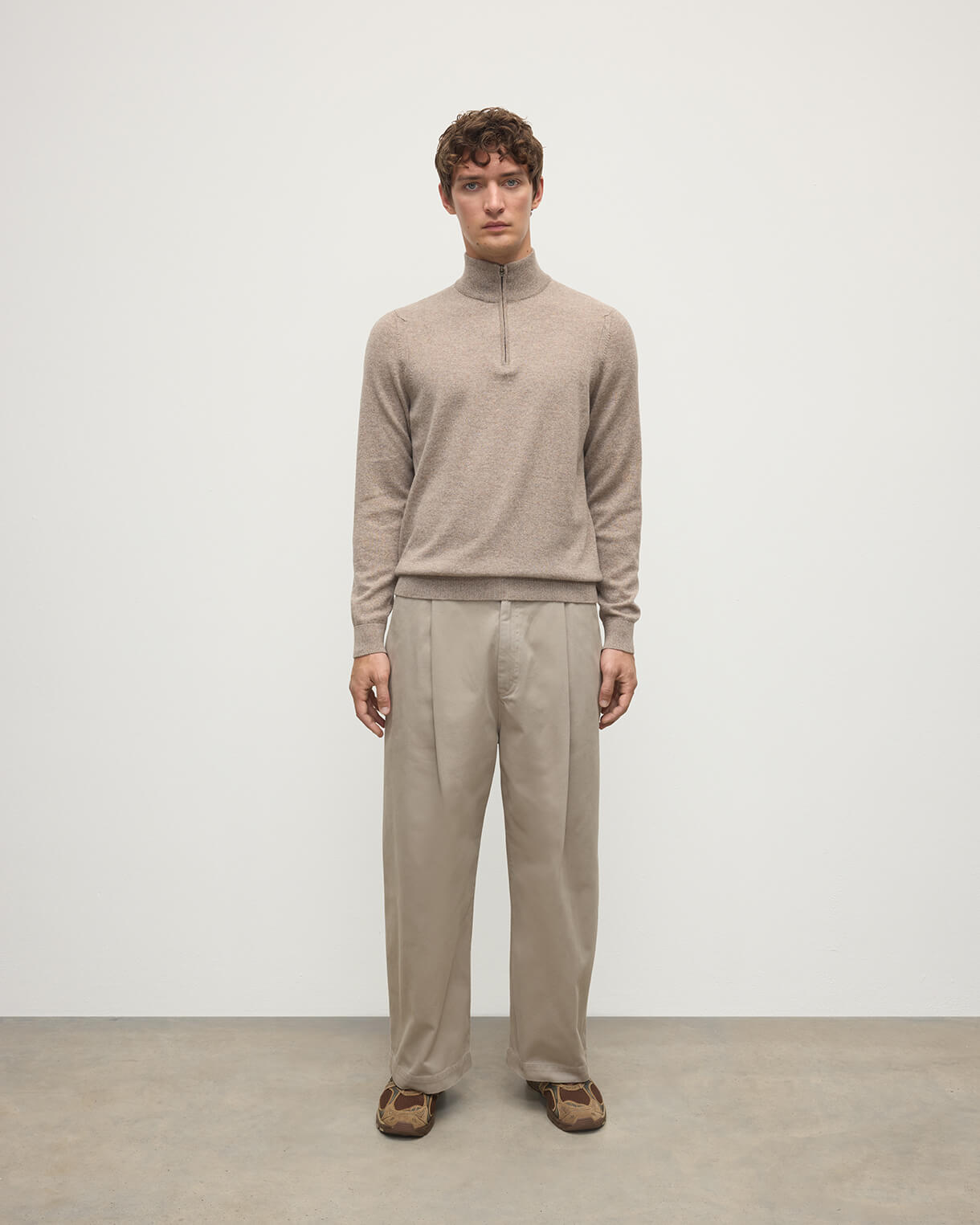 Classic Cashmere Zip Neck Jumper