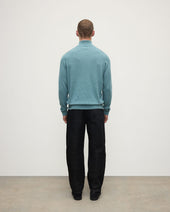 Classic Cashmere Green Zip Neck Jumper