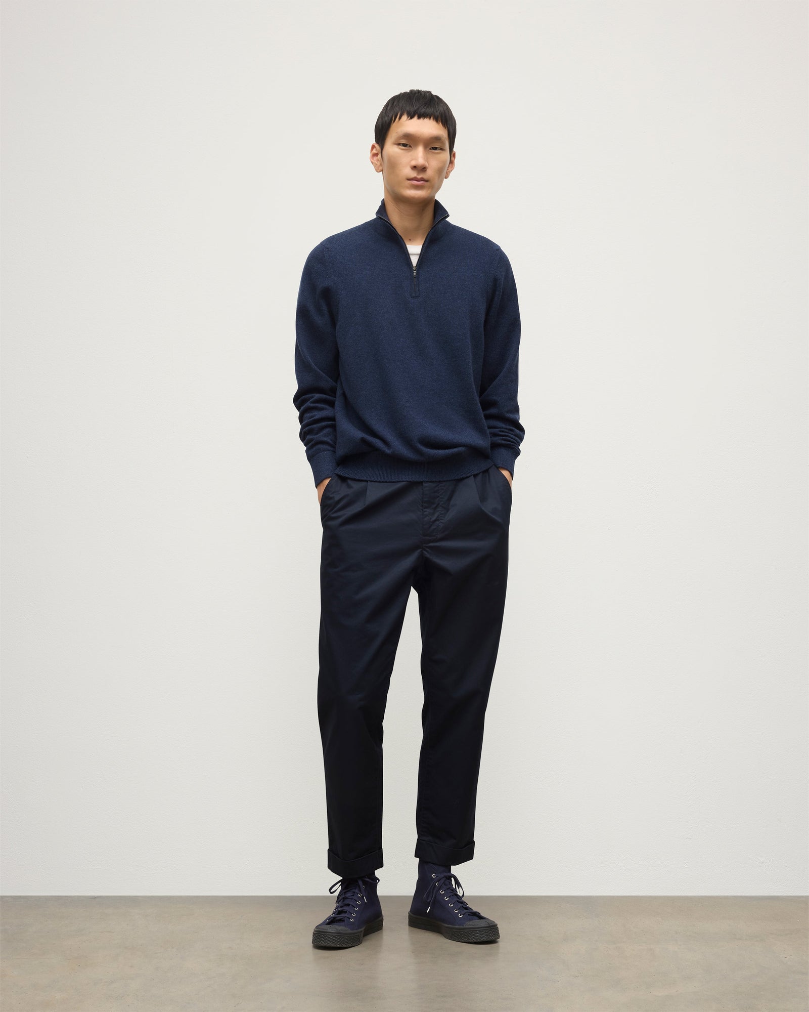 Rory Classic Cashmere Zip Neck Jumper