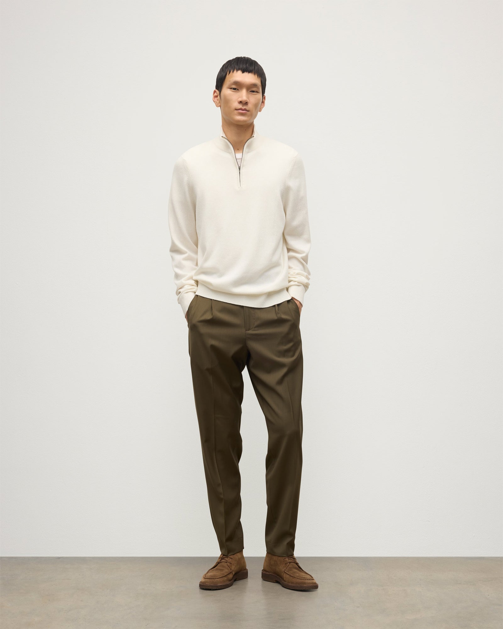 Rory Classic Cashmere Zip Neck Jumper