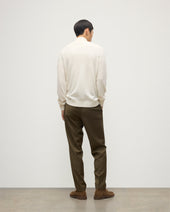 Rory White Classic Cashmere Zip Neck Jumper